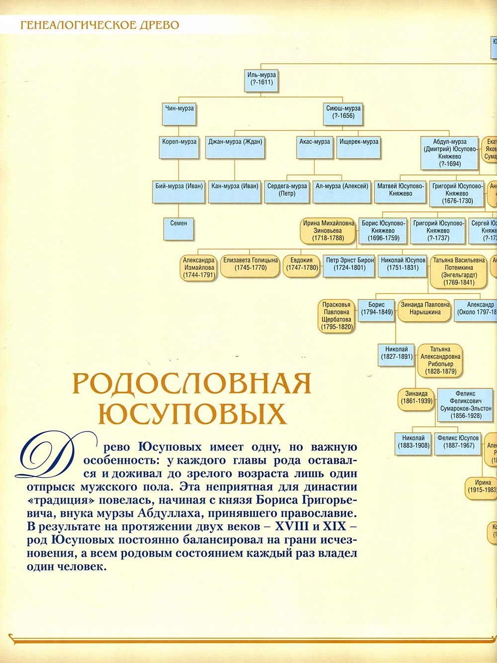 Генеалогическое древо юсуповых схема